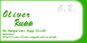 oliver rupp business card